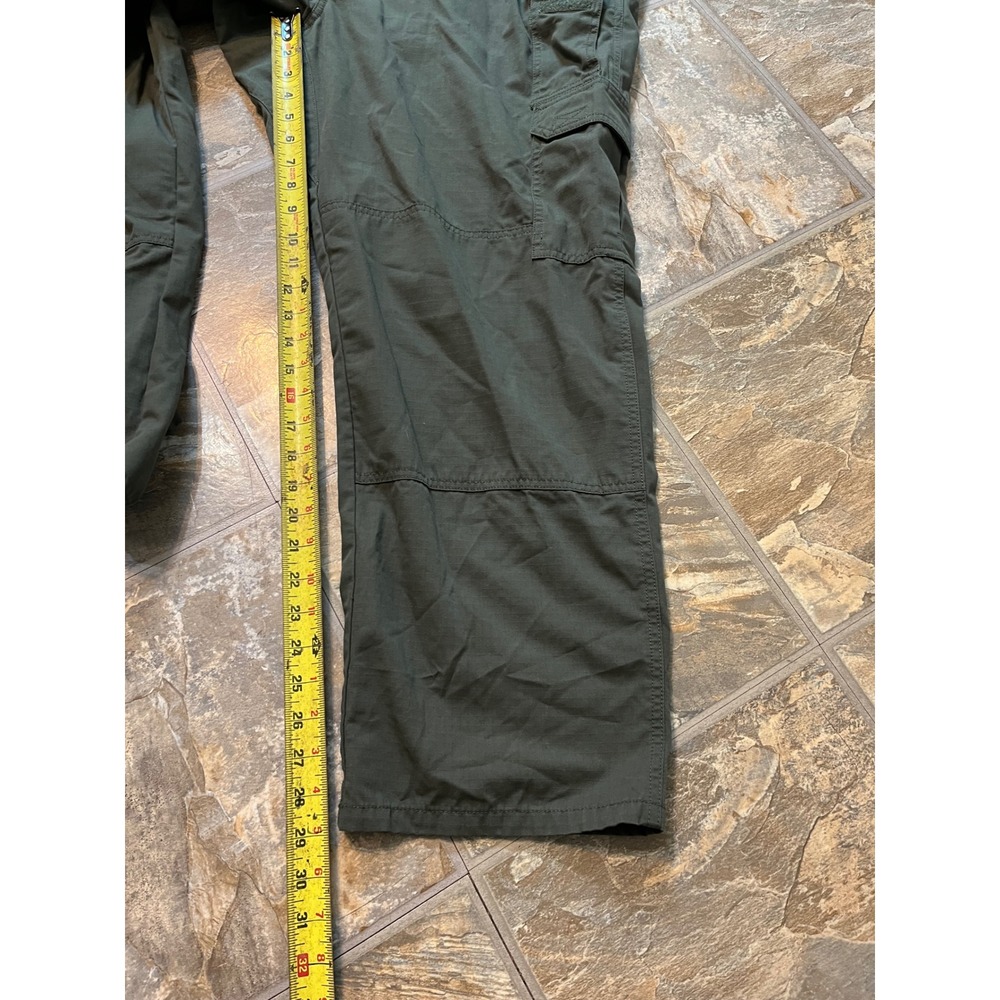5.11 Tactical Taclite Pro Cargo Pants Mens 42x30 Green Ripstop 74273 - Picture 9 of 10